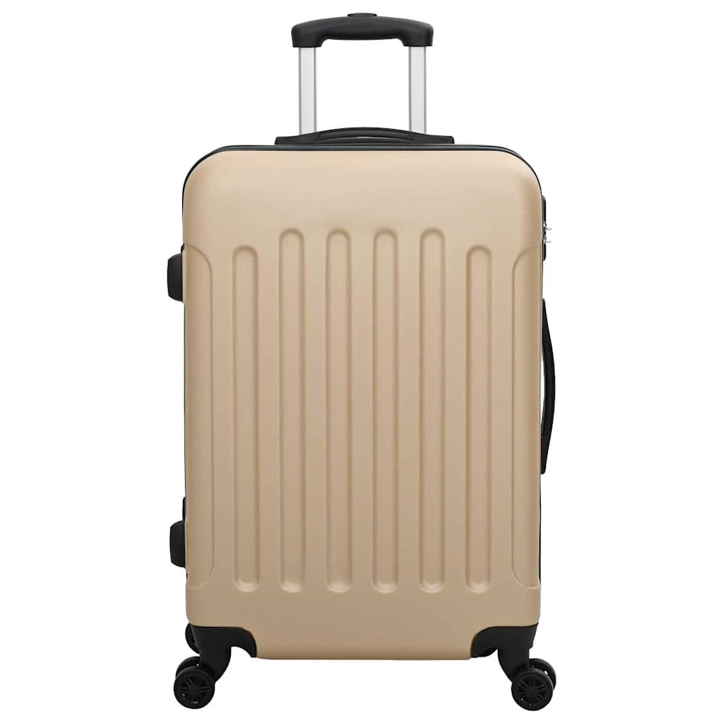 vidaXL Suitcase with Lock 3 pcs Champagne 50 x 31 x 78 cm ABS Plastic