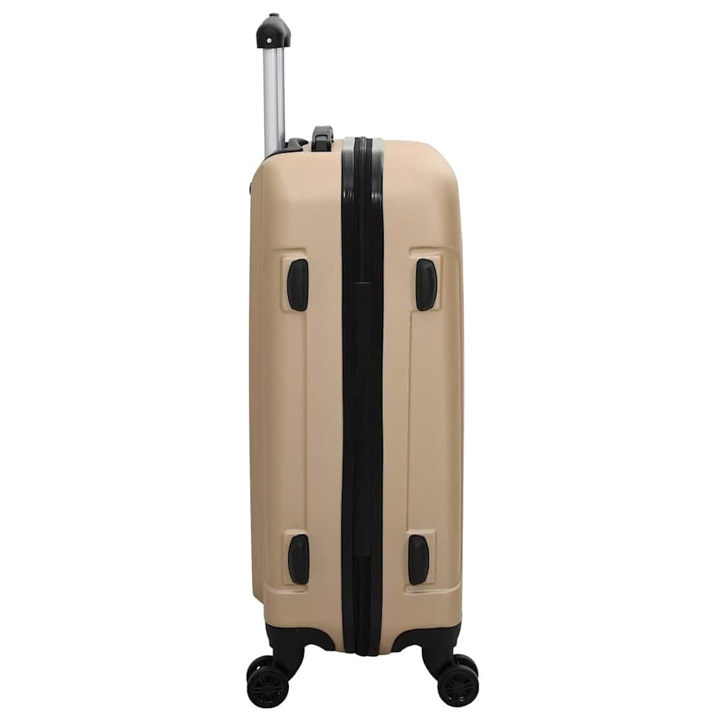 vidaXL Suitcase with Lock 3 pcs Champagne 50 x 31 x 78 cm ABS Plastic