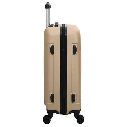 vidaXL Suitcase with Lock 3 pcs Champagne 50 x 31 x 78 cm ABS Plastic