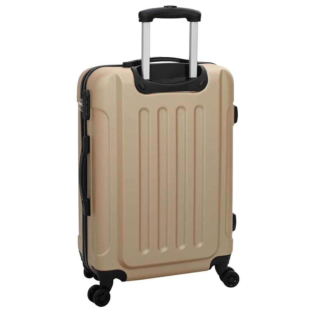 vidaXL Suitcase with Lock 3 pcs Champagne 50 x 31 x 78 cm ABS Plastic