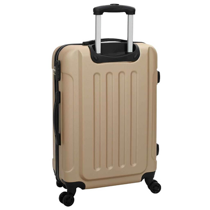 vidaXL Suitcase with Lock 3 pcs Champagne 50 x 31 x 78 cm ABS Plastic