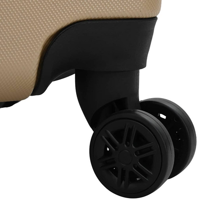 vidaXL Suitcase with Lock 3 pcs Champagne 50 x 31 x 78 cm ABS Plastic