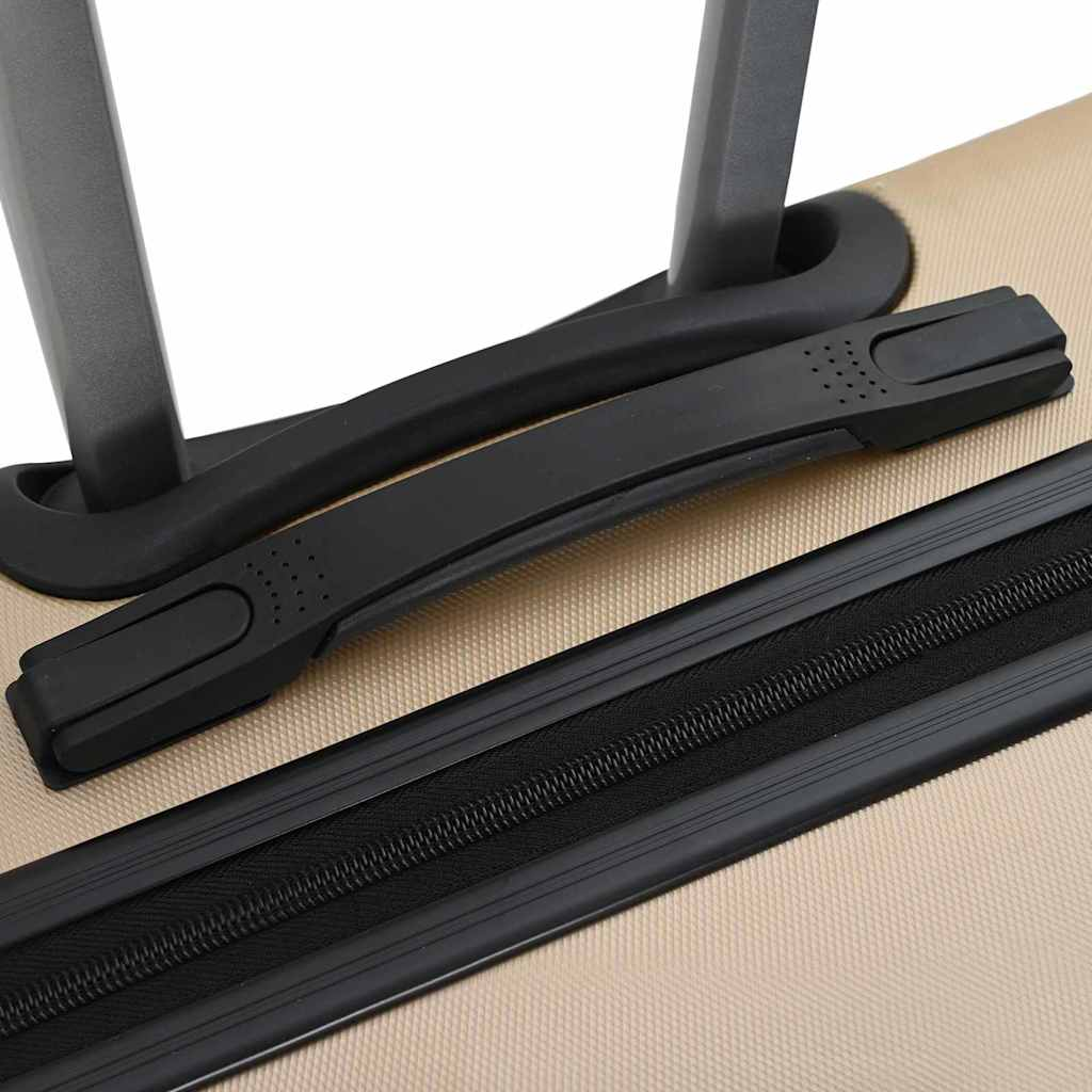 vidaXL Suitcase with Lock 3 pcs Champagne 50 x 31 x 78 cm ABS Plastic