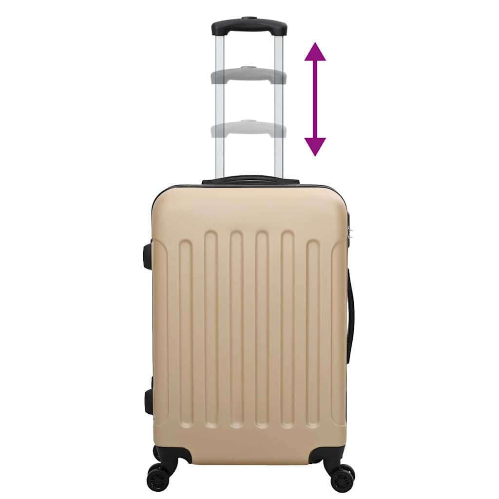 vidaXL Suitcase with Lock 3 pcs Champagne 50 x 31 x 78 cm ABS Plastic