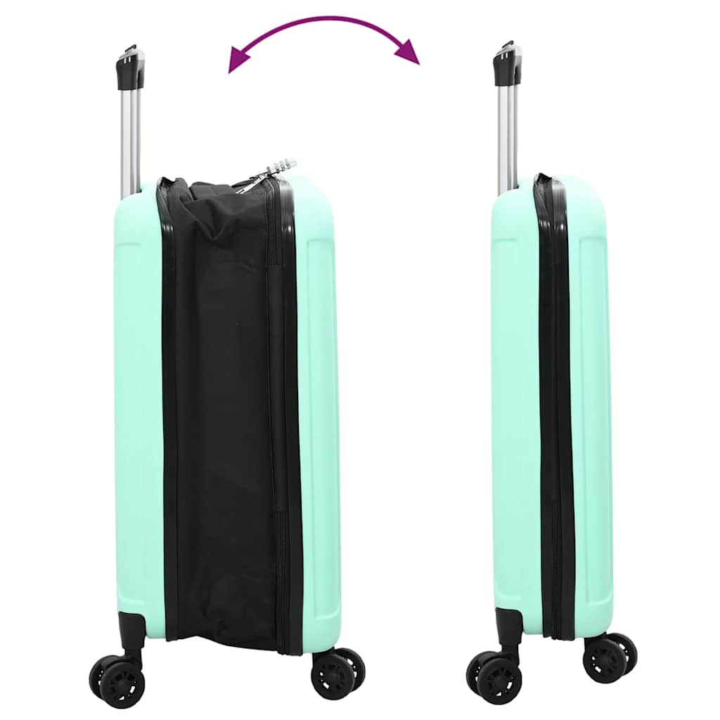 vidaXL Suitcase Folding Mint green 50 x 30 x 76 cm ABS Plastic
