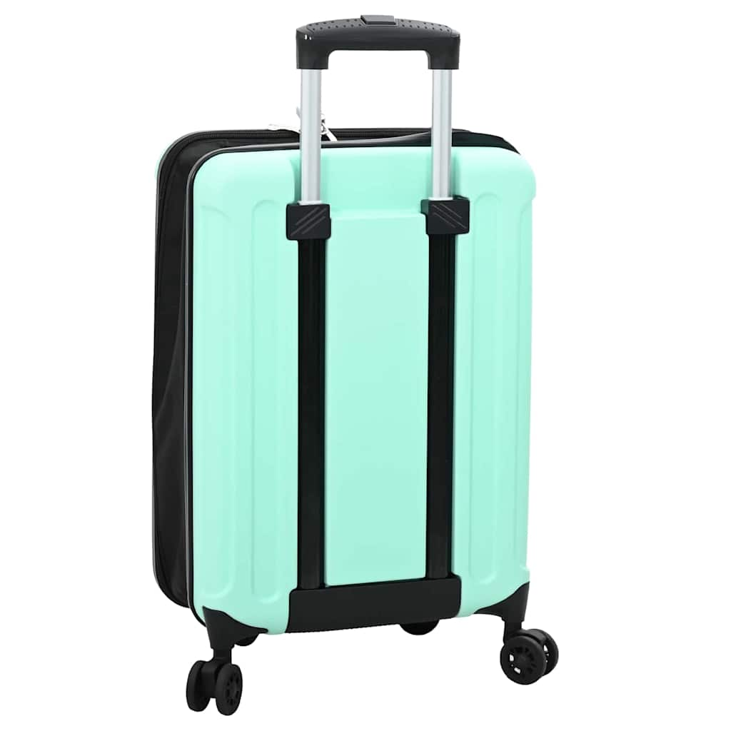 vidaXL Suitcase Folding Mint Green - Durable 34 x 23 x 55.5 cm ABS Plastic Travel Luggage