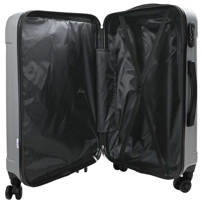 vidaXL Suitcase with Lock 3 pcs Silver 50 x 31 x 78 cm ABS Plastic