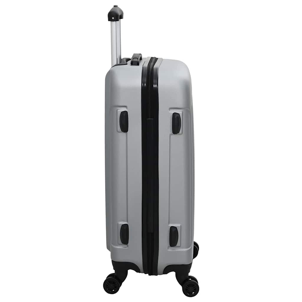 vidaXL Suitcase with Lock 3 pcs Silver 50 x 31 x 78 cm ABS Plastic