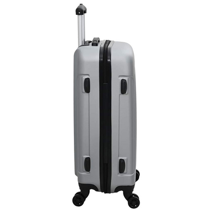vidaXL Suitcase with Lock 3 pcs Silver 50 x 31 x 78 cm ABS Plastic