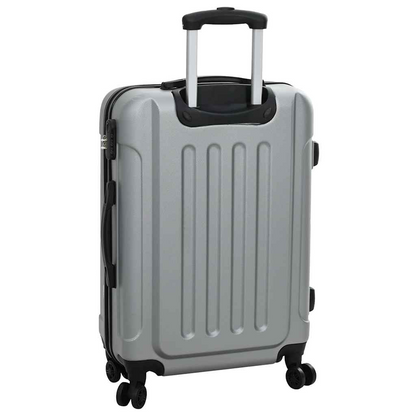 vidaXL Suitcase with Lock 3 pcs Silver 50 x 31 x 78 cm ABS Plastic