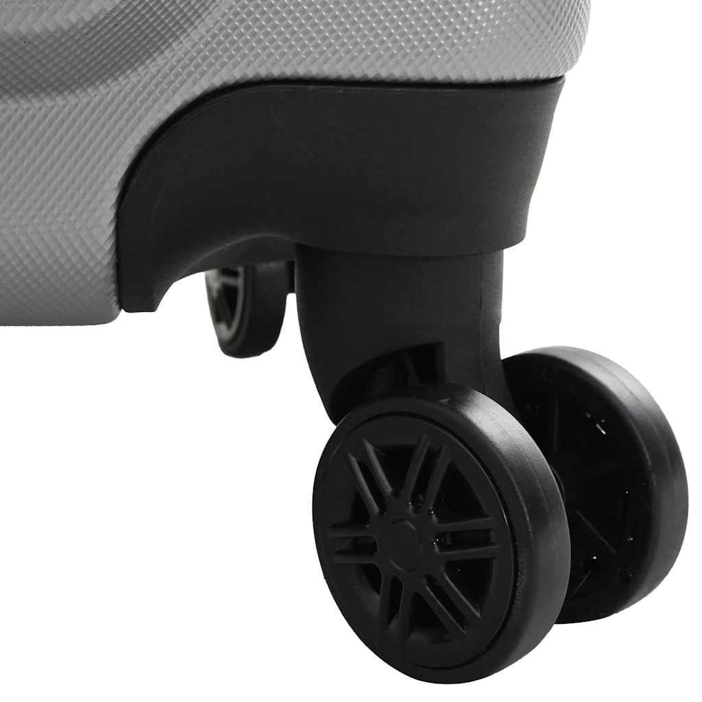 vidaXL Suitcase with Lock 3 pcs Silver 50 x 31 x 78 cm ABS Plastic