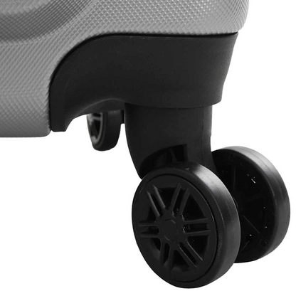 vidaXL Suitcase with Lock 3 pcs Silver 50 x 31 x 78 cm ABS Plastic