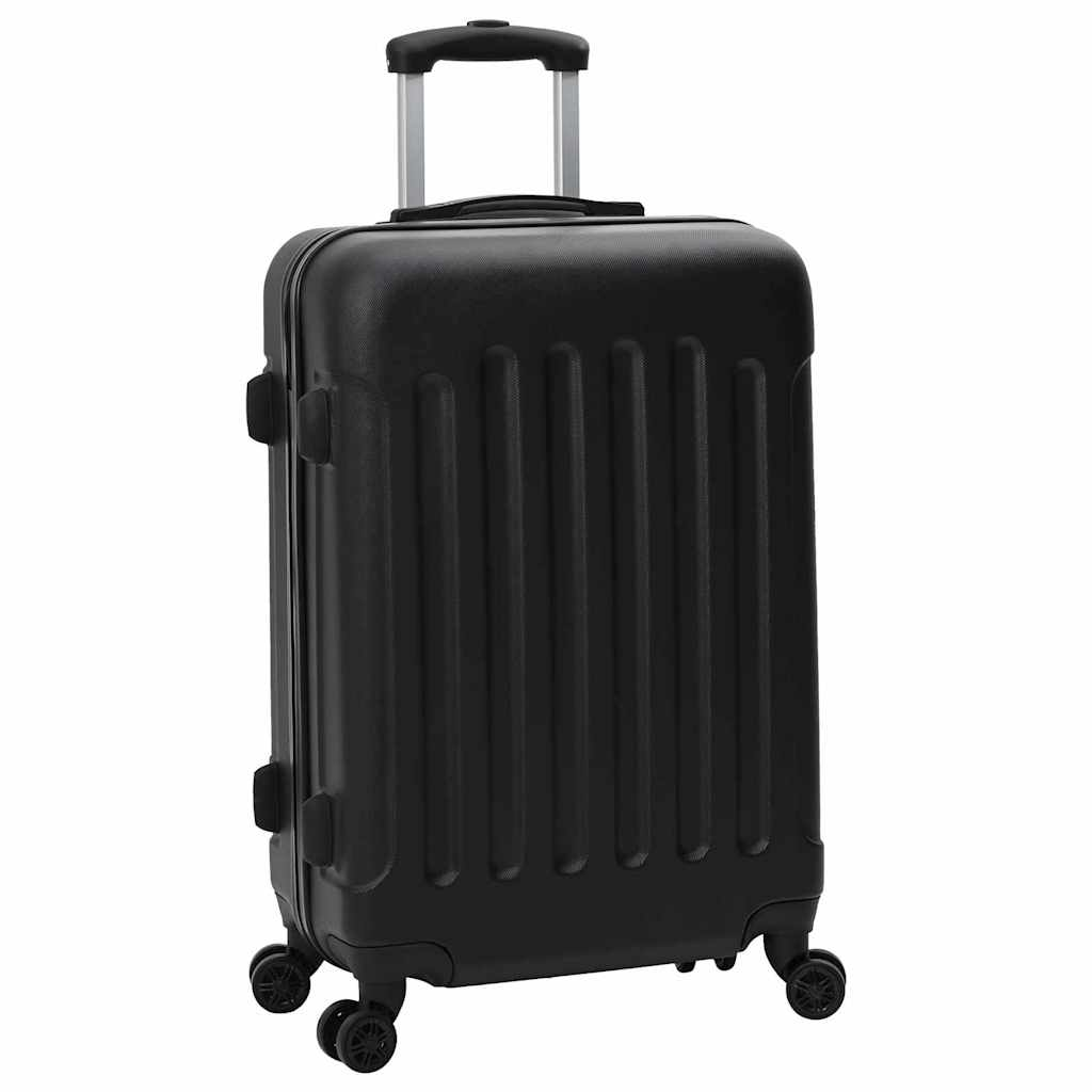 vidaXL Suitcase with Lock 3 pcs Black 50 x 31 x 78 cm ABS Plastic