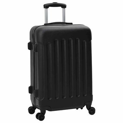 vidaXL Suitcase with Lock 3 pcs Black 50 x 31 x 78 cm ABS Plastic