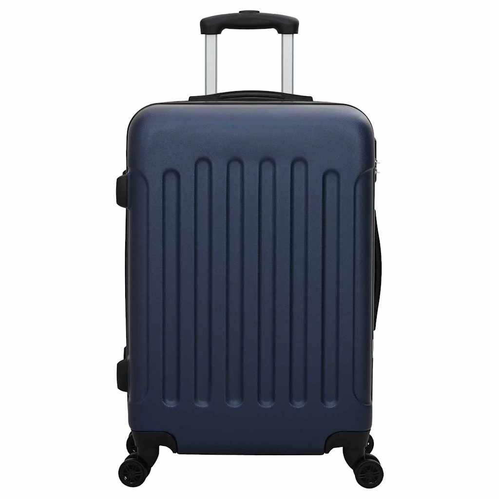 vidaXL Suitcase with Lock 3 pcs Dark Blue 50 x 31 x 78 cm ABS Plastic