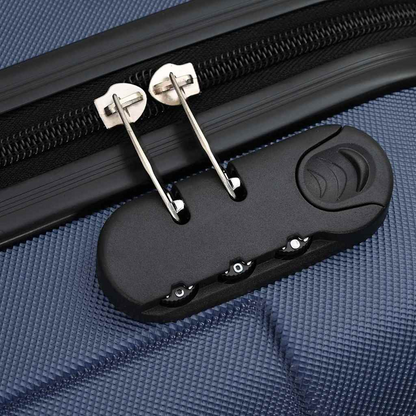 vidaXL Suitcase with Lock 3 pcs Dark Blue 50 x 31 x 78 cm ABS Plastic