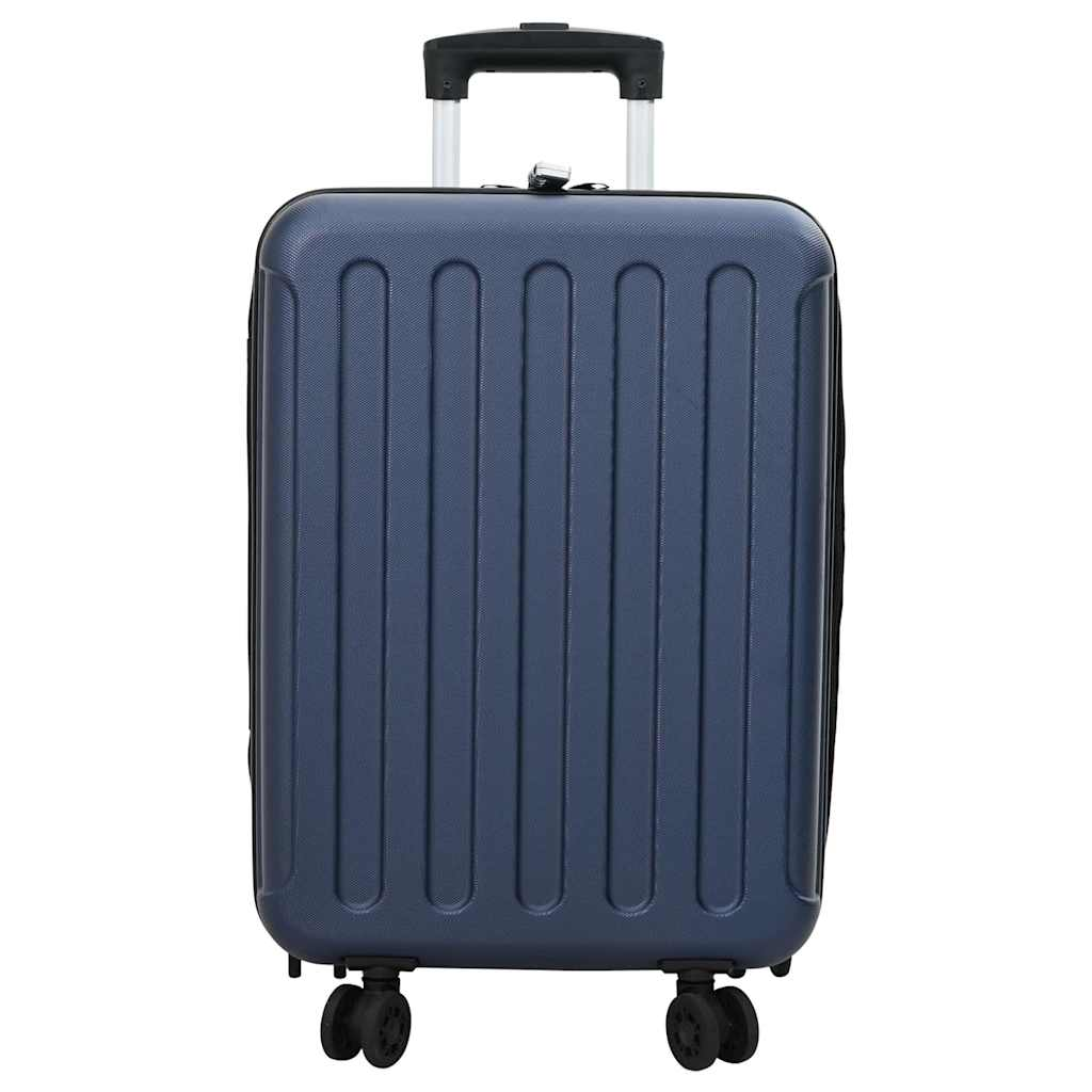 vidaXL Dark Blue Suitcase Folding 34 x 23 x 55.5 cm | ABS Plastic Travel Luggage