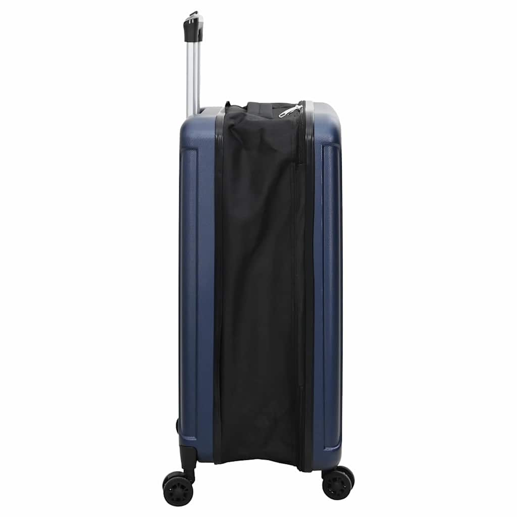 vidaXL Dark Blue Suitcase Folding 34 x 23 x 55.5 cm | ABS Plastic Travel Luggage