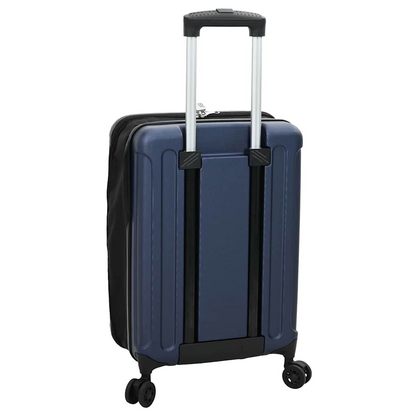 vidaXL Dark Blue Suitcase Folding 34 x 23 x 55.5 cm | ABS Plastic Travel Luggage