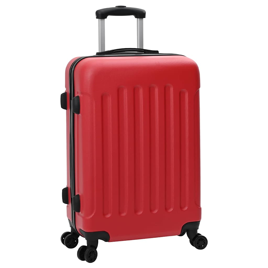 vidaXL Suitcase with Lock 3 pcs Red 50 x 31 x 78 cm ABS Plastic