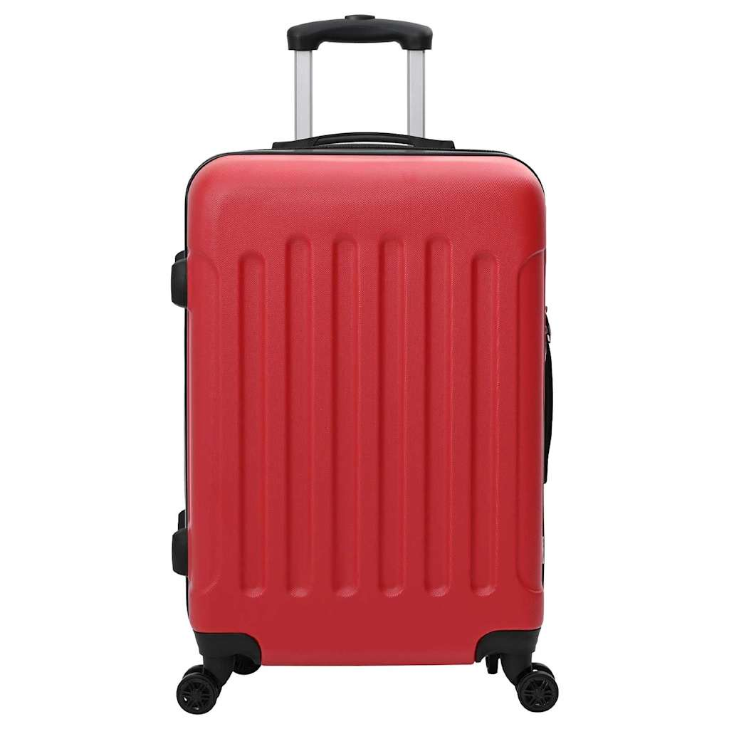 vidaXL Suitcase with Lock 3 pcs Red 50 x 31 x 78 cm ABS Plastic