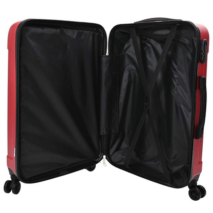 vidaXL Suitcase with Lock 3 pcs Red 50 x 31 x 78 cm ABS Plastic