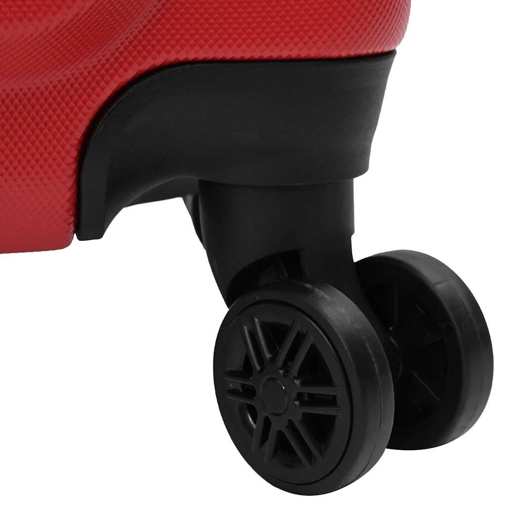 vidaXL Suitcase with Lock 3 pcs Red 50 x 31 x 78 cm ABS Plastic