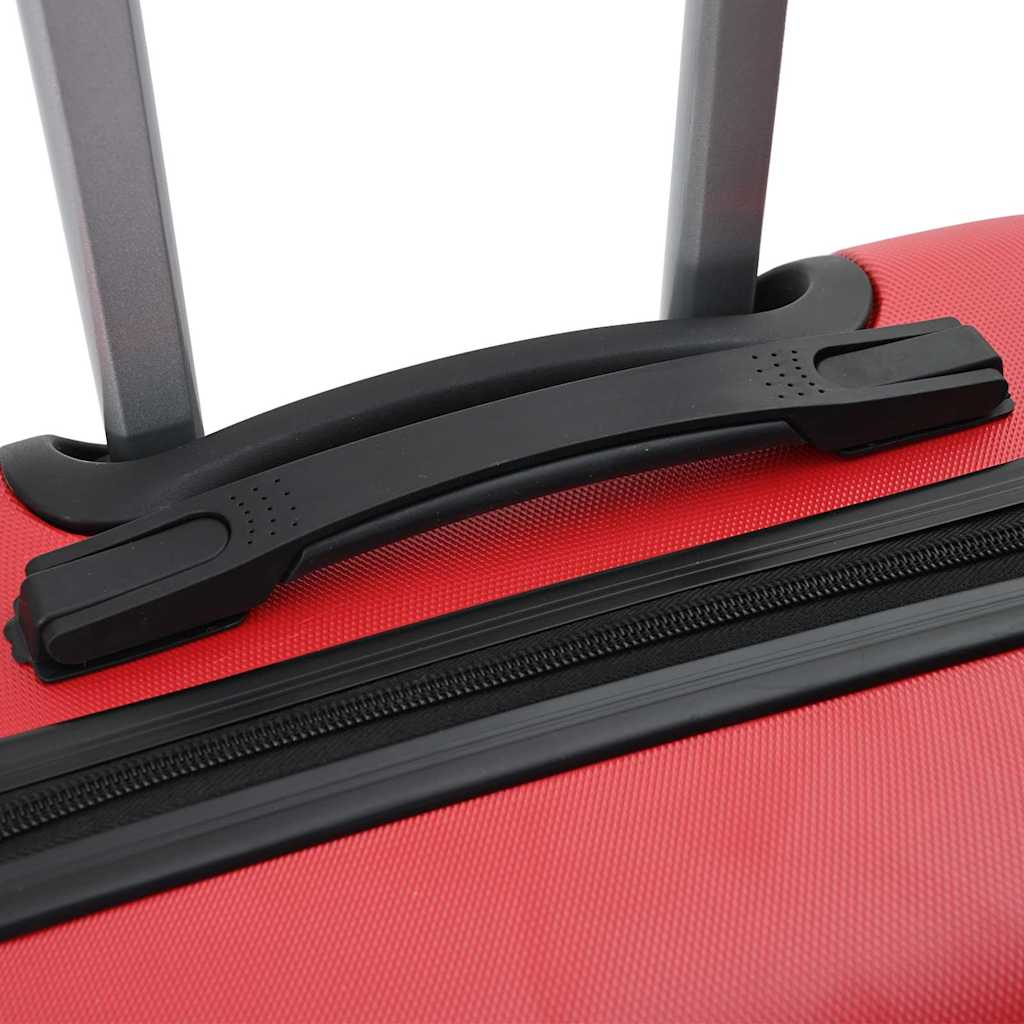 vidaXL Suitcase with Lock 3 pcs Red 50 x 31 x 78 cm ABS Plastic