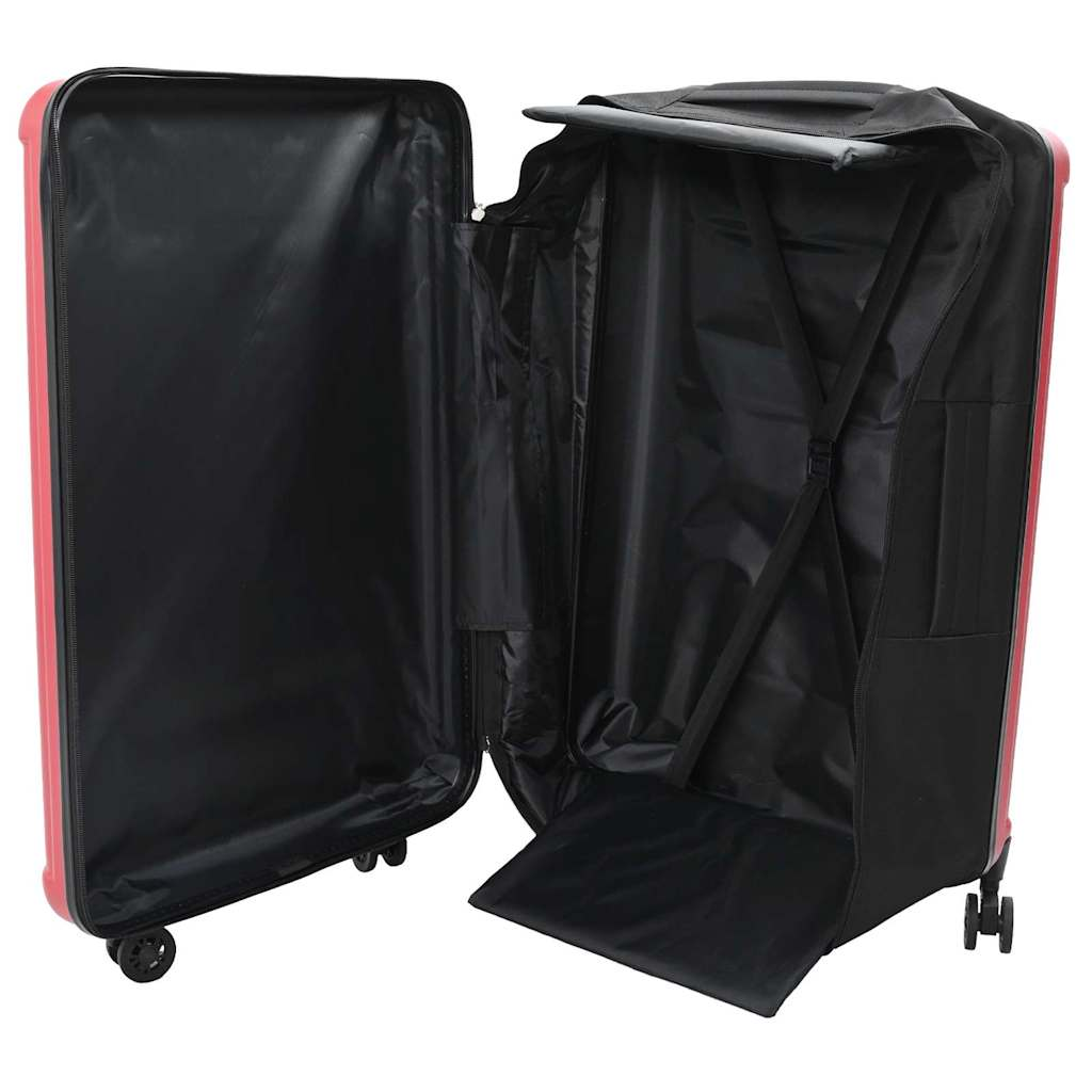 vidaXL Suitcase Folding with Lock Red 50 x 30 x 76 cm ABS Plastic