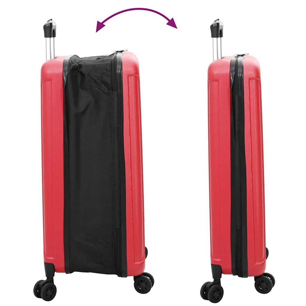 vidaXL Suitcase Folding with Lock Red 50 x 30 x 76 cm ABS Plastic