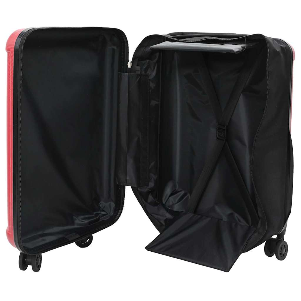 vidaXL Suitcase Folding with Lock Red 43 x 27 x 66 cm ABS Plastic