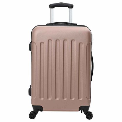 vidaXL Suitcase with Lock 3 pcs Rose Gold 50 x 31 x 78 cm ABS Plastic