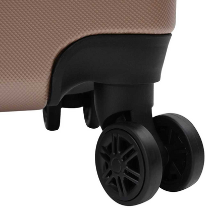 vidaXL Suitcase with Lock 3 pcs Rose Gold 50 x 31 x 78 cm ABS Plastic