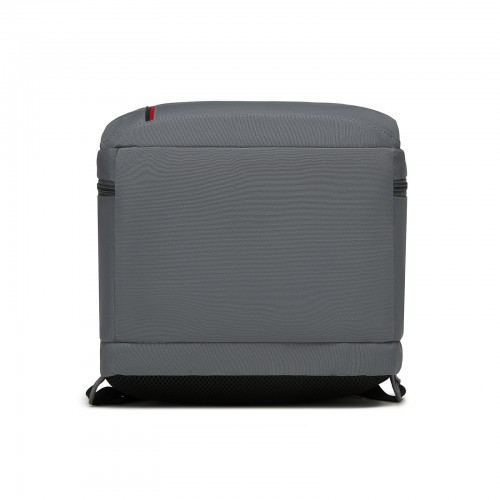 Kono 20L Cabin Backpack - Water-Resistant Travel Daypack with Red Trim for 15.6” Laptop - Grey