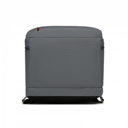 Kono 20L Cabin Backpack - Water-Resistant Travel Daypack with Red Trim for 15.6” Laptop - Grey