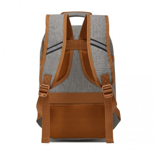 Kono Multi-purpose Business Carry-On Backpack – Fits 15.6" Laptop, Ideal for Work, Travel & Daily Commute - Grey and Brown