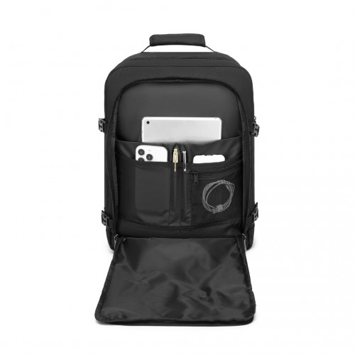 Kono Multi-purpose Business Medium-sized Backpack – Fits 15.6" Laptop, Ideal for Work, Travel & Daily Commute - Black