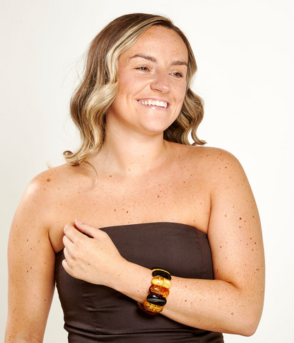 Multicolour Amber Stripe Bracelet