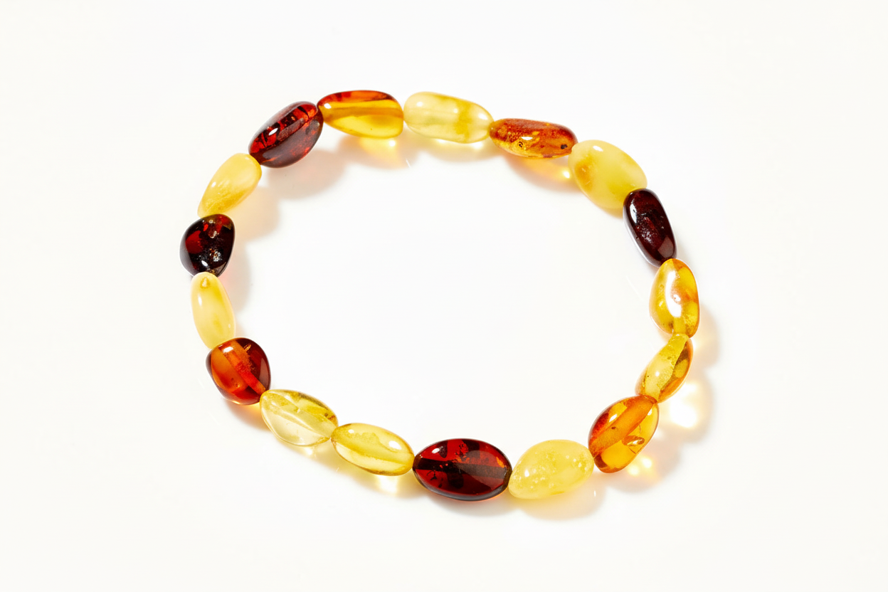 RAW Amber Multicolour Beaded Bracelet