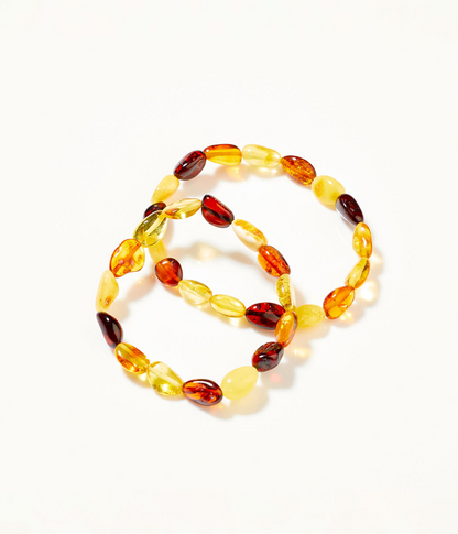 RAW Amber Multicolour Beaded Bracelet
