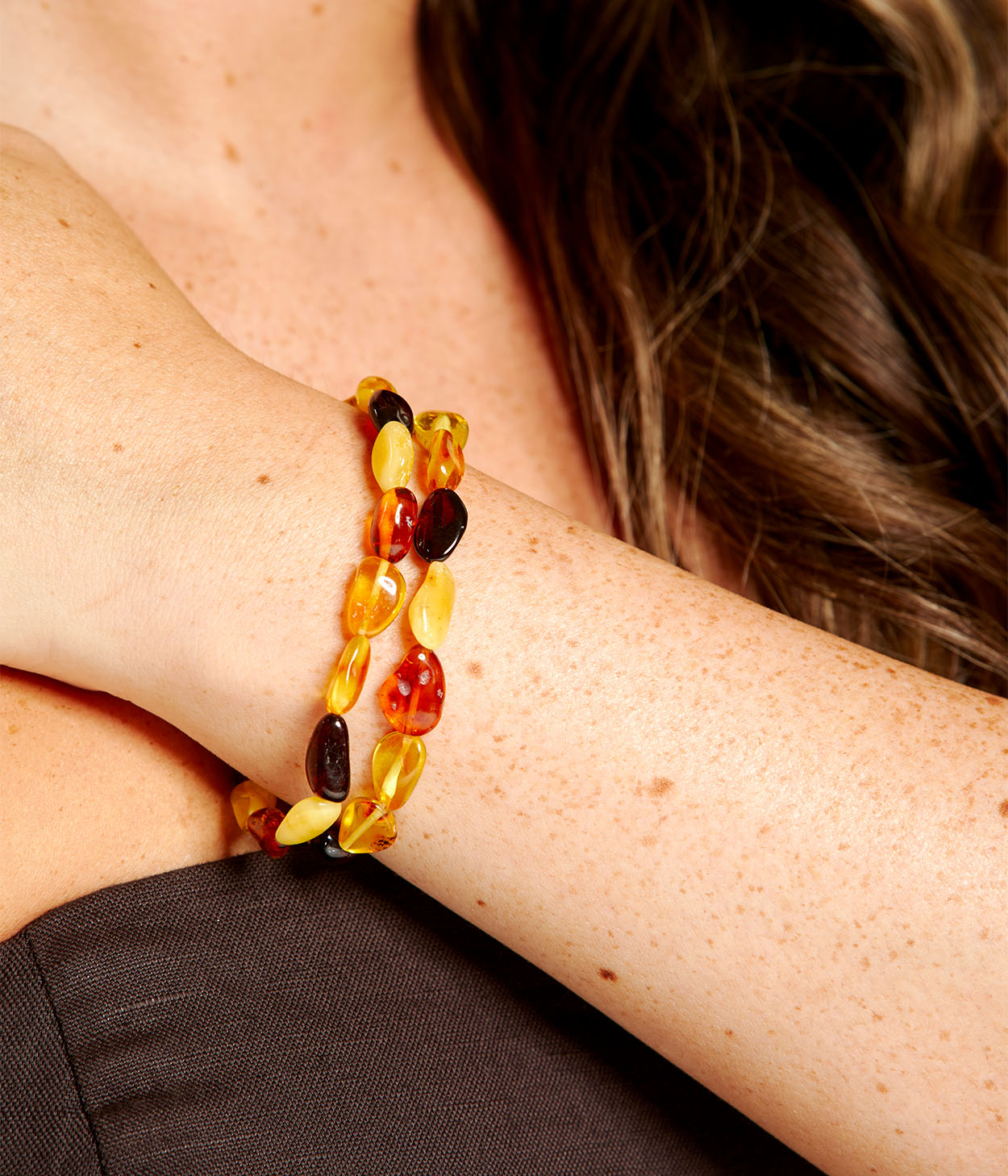 RAW Amber Multicolour Beaded Bracelet