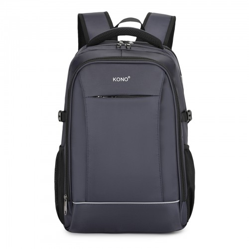 Kono Functional Travel Backpack with USB Charging Port - Navy | EM2130