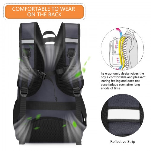 Kono Functional Travel Backpack with USB Charging Port - Navy | EM2130