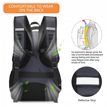 Kono Functional Travel Backpack with USB Charging Port - Navy | EM2130