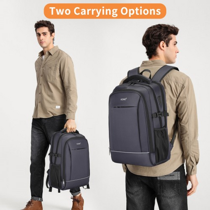 Kono Functional Travel Backpack with USB Charging Port - Navy | EM2130