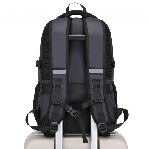 Kono Functional Travel Backpack with USB Charging Port - Navy | EM2130