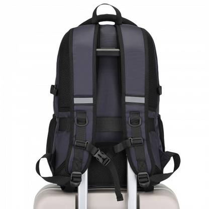 Kono Functional Travel Backpack with USB Charging Port - Navy | EM2130